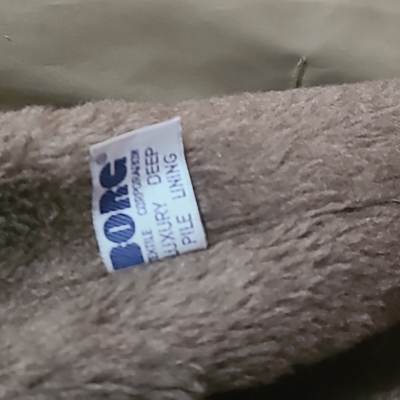 Botany 500 Double Breasted Faux Fur Lined Trench Coat w/Belt Men's Beige Vintage - Picture 5 of 10